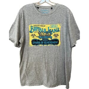 Buffalo David Bitton Tshirt Adult XL Gray Graphic Print Crew Casual Vintage